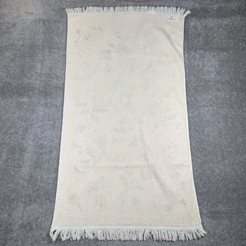 Vintage Cannon Bath Towel and Washcloth Set Floral Monticello USA